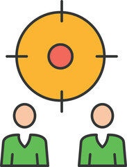 Target staff  Vector icon which can easily modify or edit