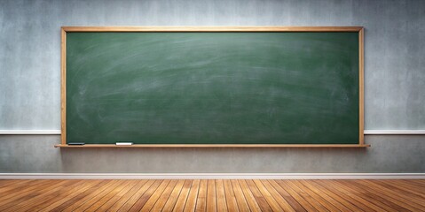An empty blackboard, waiting to be filled with lessons and knowledge, symbolizing the space for learning and education.