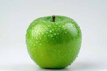 green apple on white background