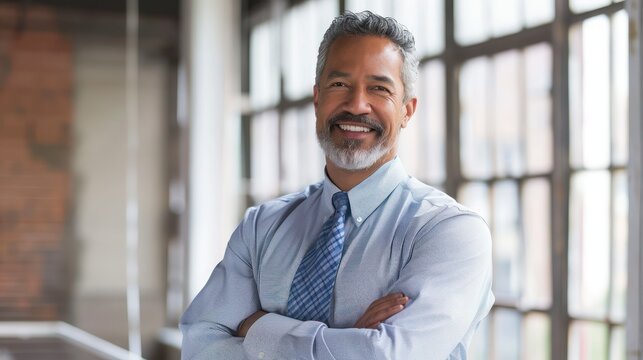 Mature mixed race business man 