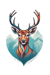 deer head vector illustration fully customize able ai file