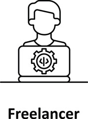 Freelancer Vector icon which can easily modify or edit