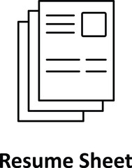 Resume sheet Vector icon which can easily modify or edit