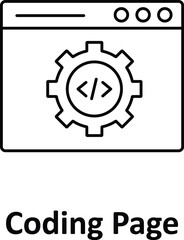 coding page Vector icon which can easily modify or edit