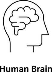 Human brain Vector icon which can easily modify or edit