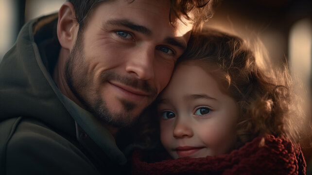 Warm pictures of father and child
