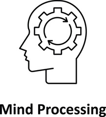 mind processing Vector icon which can easily modify or edit