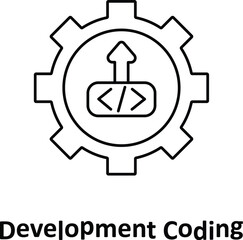 Development coding Vector icon which can easily modify or edit