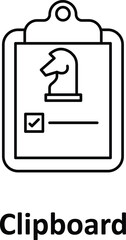 Clipboard Vector icon which can easily modify or edit