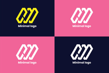 creative and unique abstract logo, cm logo, modern logo, timeless logo, corporate logo, timeless logo, unique logo - obrazy, fototapety, plakaty