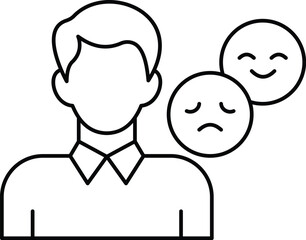 Man with emoji Vector icon which can easily modify or edit