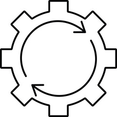 Cogwheel Vector icon which can easily modify or edit