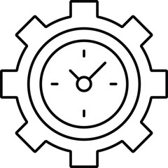 Time management Vector icon which can easily modify or edit