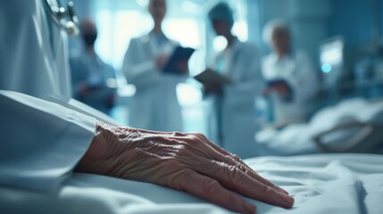 Elderly Patient in Hospital Bed
