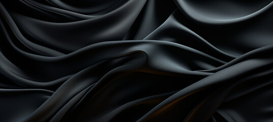 A black fabric with a pattern of lines and swirls