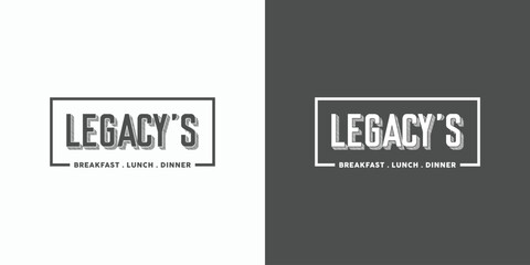 LEGACY'S emblem vector logo design in classic style.