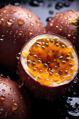 Illustration of fresh passion fruit