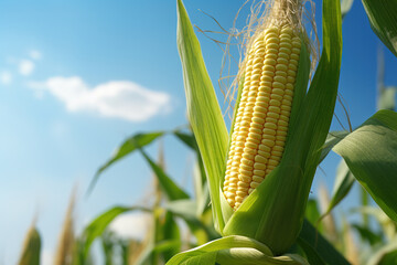 Illustration of growing corn