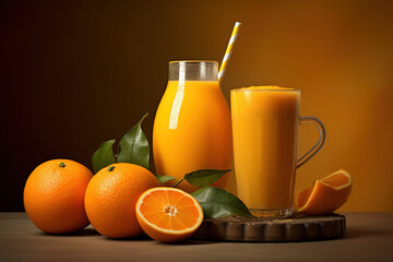 Illustration freshly squeezed orange juice - 790083126