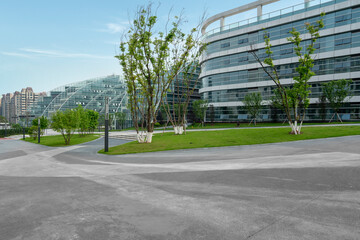 Science Park Lawn, Flower Terrace and Office Building, Chongqing Western Science City, China