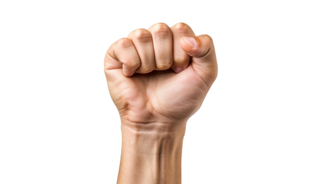 Fist up isolated on a transparent background, PNG Fist up, Fist up with no background