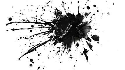 Ink splashes isolated on a transparent background, PNG Ink splashes, Ink splashes with no background