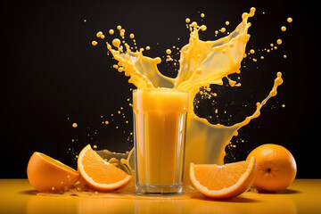 Illustration freshly squeezed orange juice - 790083568