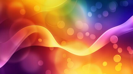 A vibrant abstract background featuring numerous colorful bubbles floating in various sizes and directions