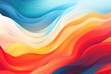 Red, yellow, blue wave background