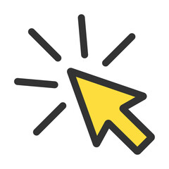 Click icon arrow mouse, web button cursor. Digital design vector illustration