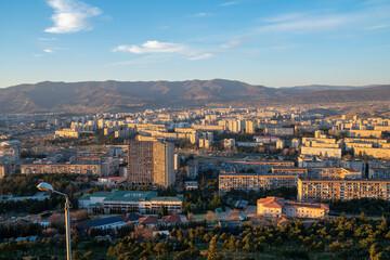 Residential area of Tbilisi, multi-storey buildings in Gldani - obrazy, fototapety, plakaty