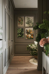 Floral Finesse: Eclectic Hallway Gallery