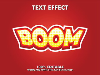 Boom vector cool text effect editable template, cold text, fun font, cool text, modern editable typography	