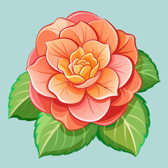 Begonia vector illustration 