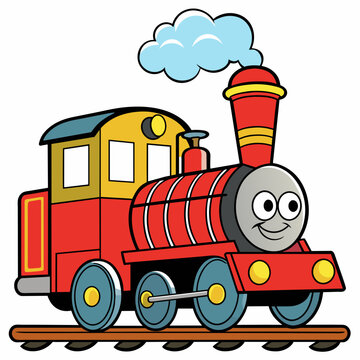 Steam Engine Train vector illustration 