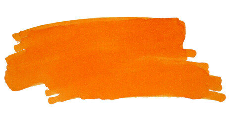 Orange stroke drawn sketch marker isolated on a transparent background. Color bubble.