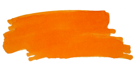 Orange stroke drawn sketch marker isolated on a transparent background. Color bubble.