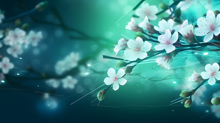 Cyber spring background, copy space for text