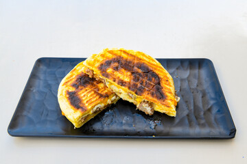 Turkish karisik atom  tost ( kasarli bazlama tost) . Sucuklu, Kasarli, kavurmali karisik tost. Flat...