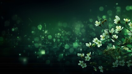 Cyber spring background, copy space for text