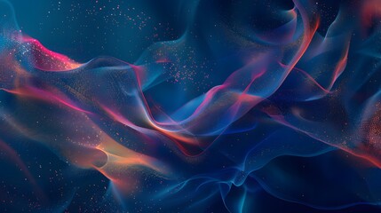spirit of innovation through an abstract concept on a deep navy background, depicted in full ultra HD high resolution for immersive visuals.