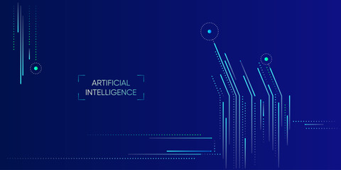 Illustration of abstract stream. Artificial intelligence. Big data, technology, AI, data transfer, data flow, large language model, generative AI	
