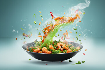 Illustration of delicious prawns - Powered by Adobe