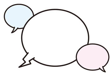 会話するシンプルな吹き出し