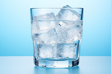 Illustration of ice cubes in a glass