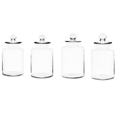 A set of vintage glass apothecary jars Transparent Background Images 