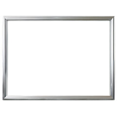 A sleek silver frame with a minimalist design Transparent Background Images 