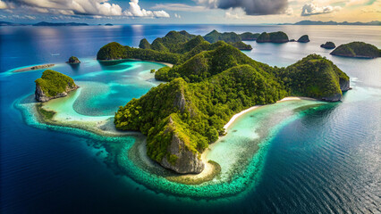 Tropical island archipelago - obrazy, fototapety, plakaty
