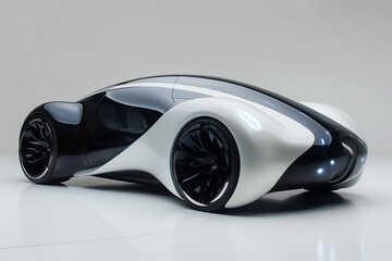 Modern electric car with futuristic design
