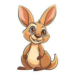 kangaroo icon, cartoon kangaroo